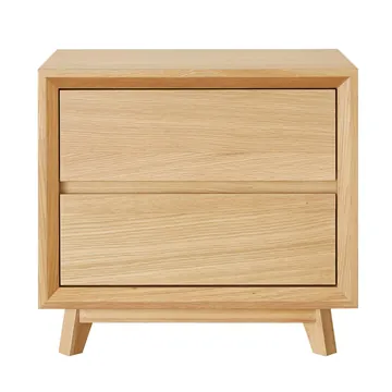 Umbria Oak Bedside Table - 2 Drawer product view 1