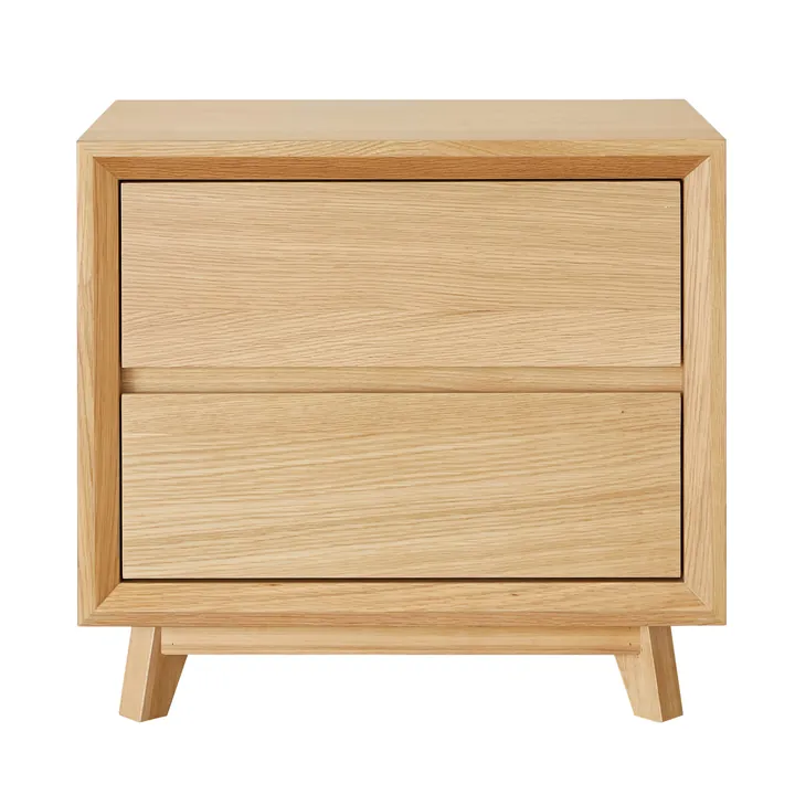 Umbria Oak Bedside Table - 2 Drawer