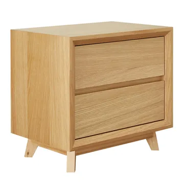Umbria Oak Bedside Table - 2 Drawer product view 3