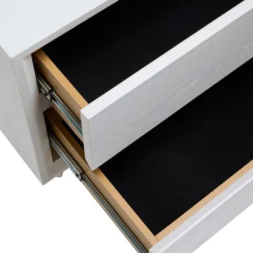 Umbria Oak Bedside Table White - 2 Drawer product view 5