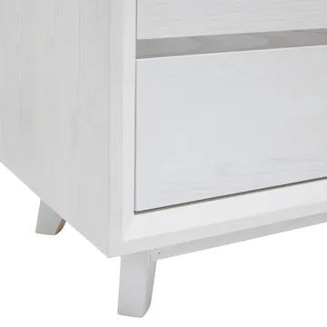Umbria Oak Bedside Table White - 2 Drawer product view 7