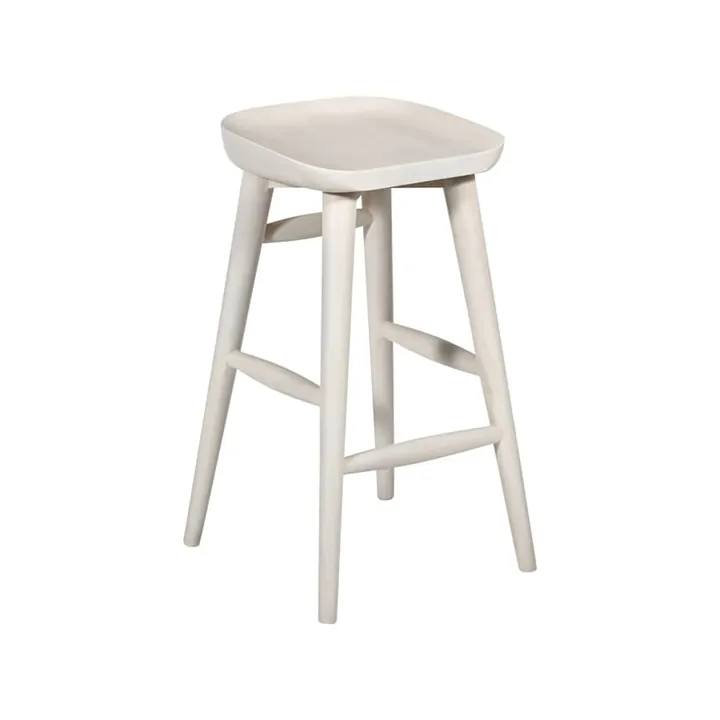 Aveline Counter Stool Mango Wood Black in White