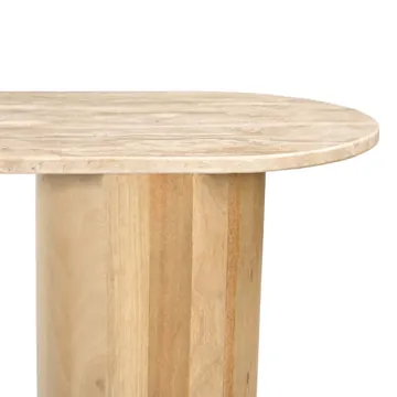 Bellagio Travertine & Mango Wood Console Table product view 4