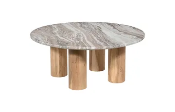Bellagio Coffee Table Toronto Marble & Mango Wood product view 1