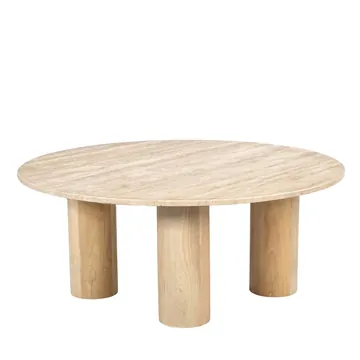 Bellagio Coffee Table Travertine & Mango Wood product view 2