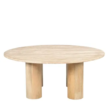 Bellagio Coffee Table Travertine & Mango Wood product view 4