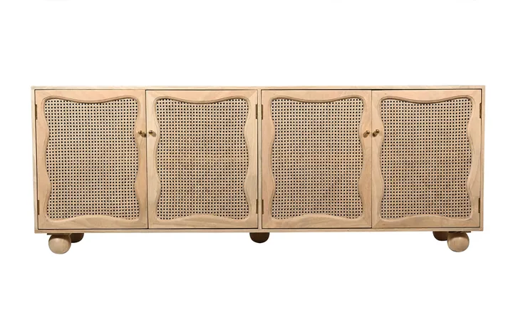 Noelle Mango Wood and Rattan Buffet