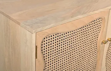 Noelle Mango Wood and Rattan Buffet product view 6