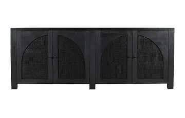 Trevi Mango Wood TV Unit Black product view 1