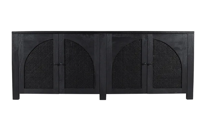 Trevi Mango Wood TV Unit Black