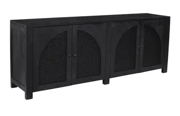 Trevi Mango Wood TV Unit Black product view 2