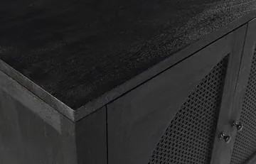 Trevi Mango Wood TV Unit Black product view 4