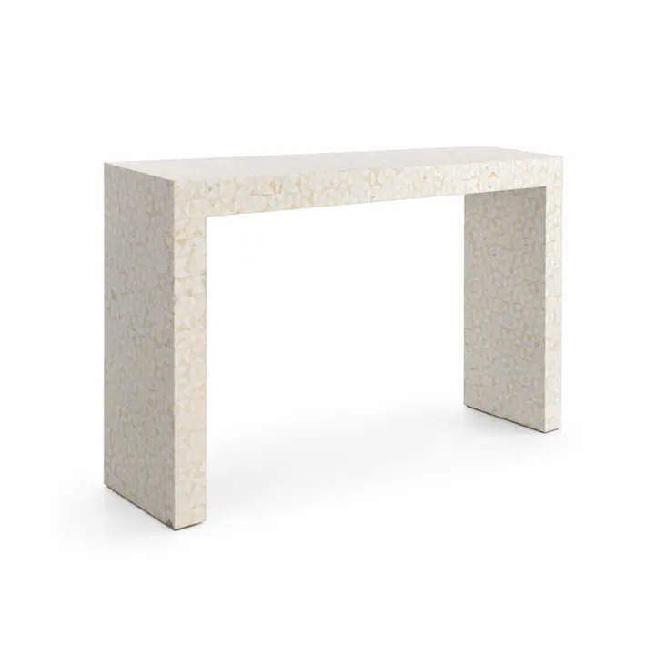 Corvina Exclusive Console Table Resin Multi - 140cm in White