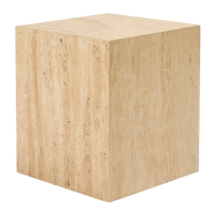 Quinn Violetta Side Table in Travertine