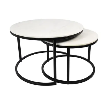 Sable Coffee Table Black Marble Set of 2 product view 1