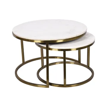 Sable Coffee Table Gold Marble Set of 2 product view 1