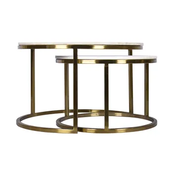 Sable Coffee Table Gold Marble Set of 2 product view 3