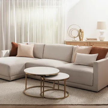 Sable Coffee Table Gold Marble Set of 2 product view 5