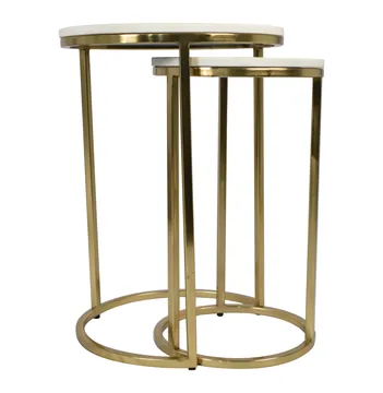 Sable Marble Side Table (Nested Set of 2) - Gold product view 2
