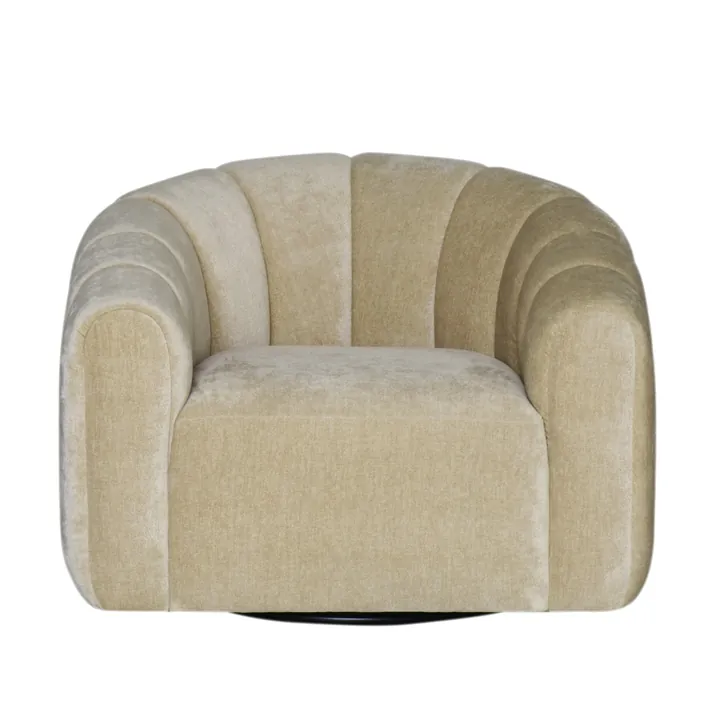Westbourne Swivel Chair Boucle Ivory in Tahoe Taupe