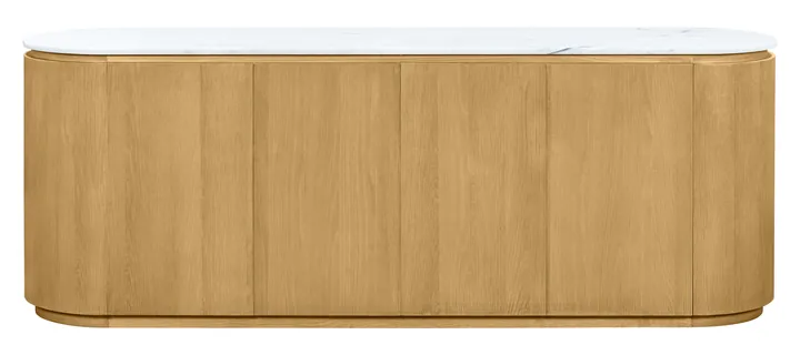 Juliette Buffet Light Oak & Carrara Marble