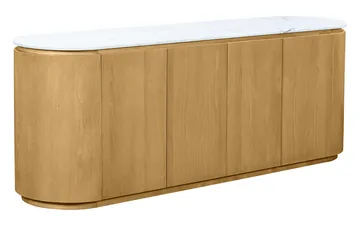 Juliette Buffet Light Oak & Carrara Marble product view 4