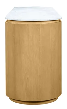 Juliette Buffet Light Oak & Carrara Marble product view 5