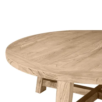 Donatella Reclaimed Elm Round Coffee Table product view 5