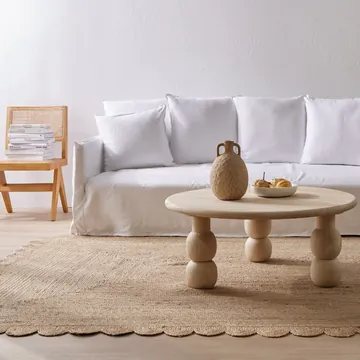Fiora Round Mango Wood Coffee Table product view 2