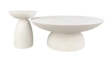 Lavinia Side Table Milky White - 35 x 35 x 46cm product view 4