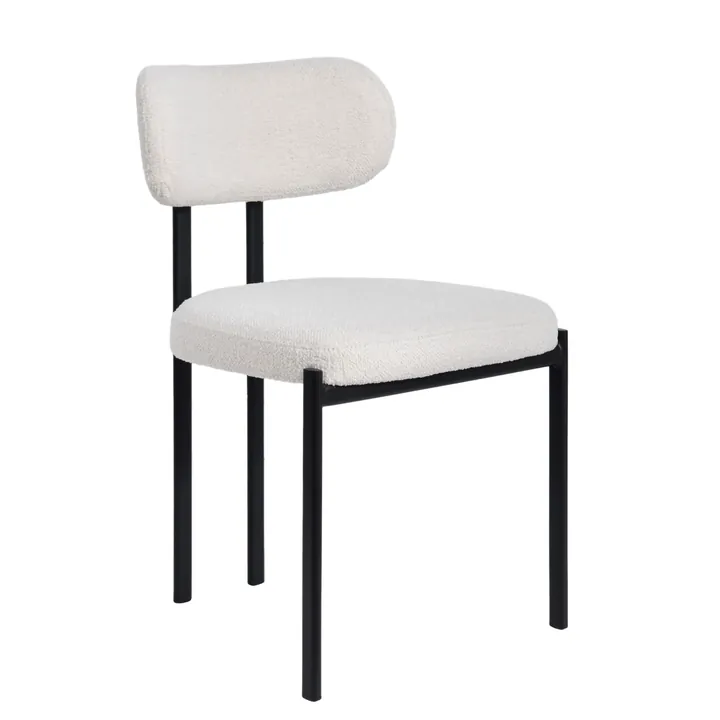 Everly Dining Chair Muse Chocolate in Noa Fog