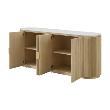 Geneva Buffet White Marble & Natural Ash Wood product view 5
