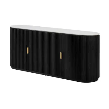 Geneva Buffet White Marble & Black Ash Wood product view 2