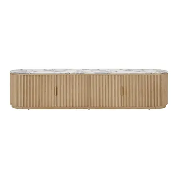 Geneva TV Unit Violetta Marble & Natural Ash Wood product view 1