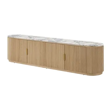 Geneva TV Unit Violetta Marble & Natural Ash Wood product view 3