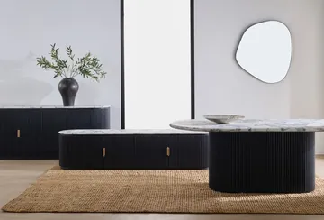 Geneva Violetta TV Unit Black & Violetta Marble product view 1