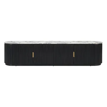 Geneva Violetta TV Unit Black & Violetta Marble product view 2