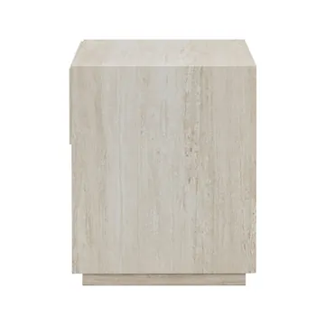 Isola Light Travertine-Look Bedside Table - 56 cm product view 5