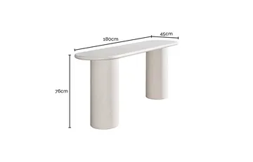 Jolie Console Table White Jade Marble product view 7