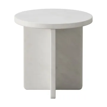 Brielle Side Table White Marble Round product view 1