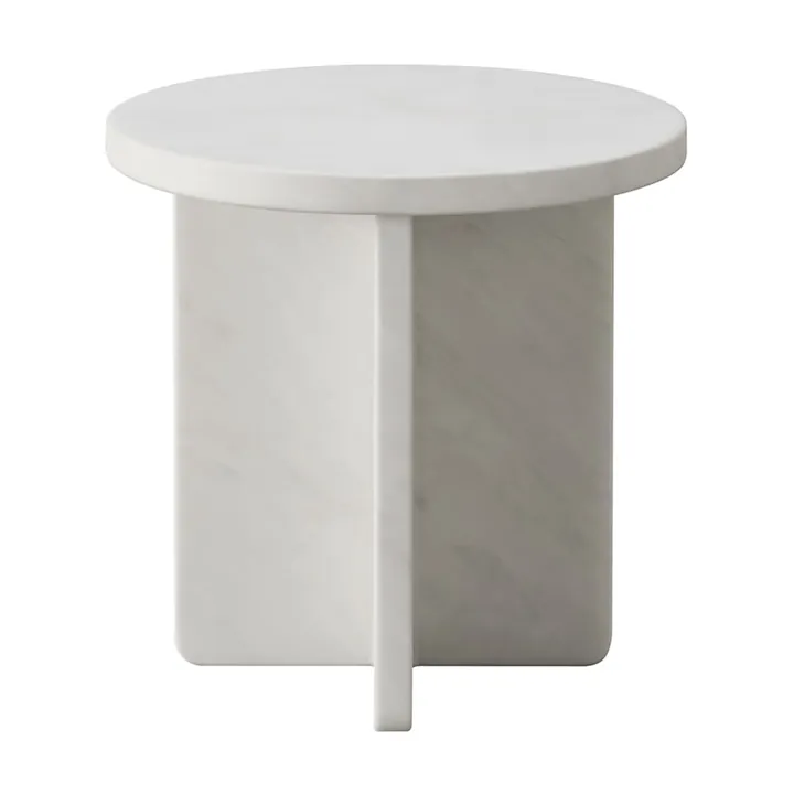 Brielle Side Table White Marble Round