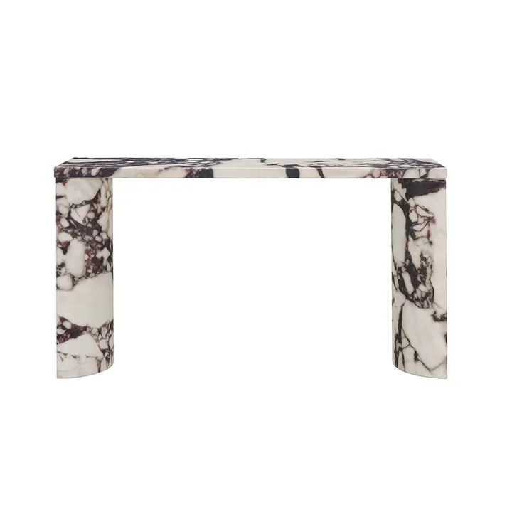 Provence Bulgari Red Marble-Look Console Table