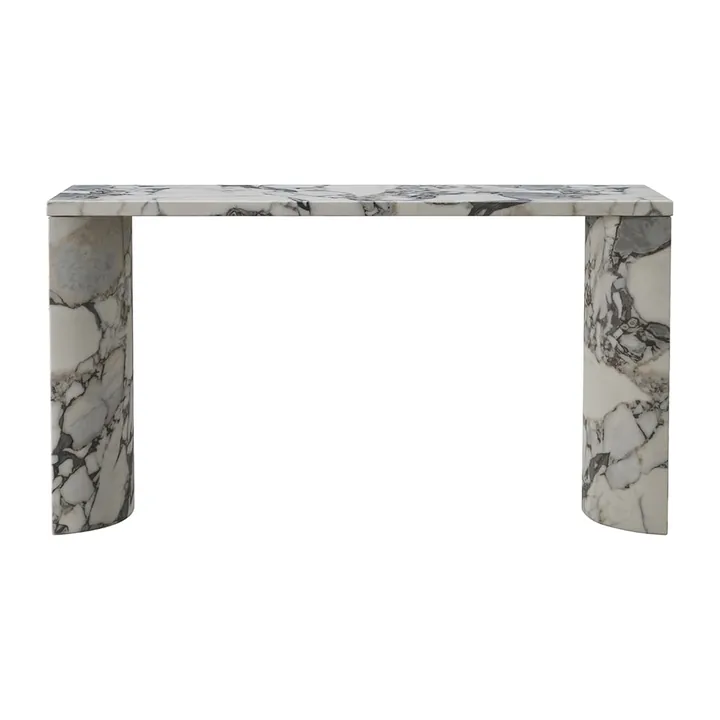 Provence Bulgari Red Marble-Look Console Table in Calacatta Violetta