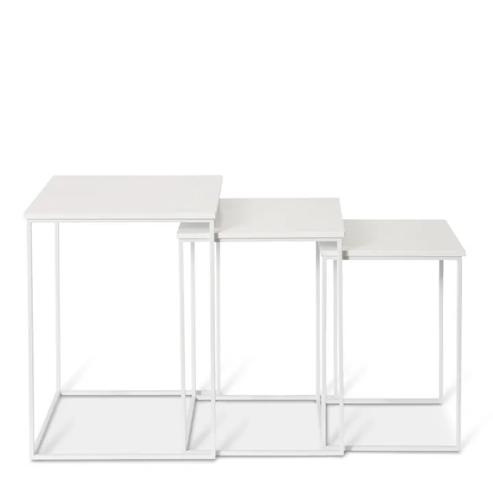 Sorrento Square Side Table Set 3 - 42 x 42 x 55cm