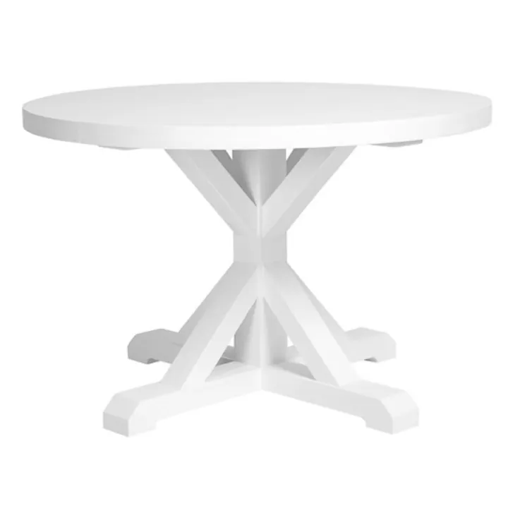 Neroli Round Dining Table Black - 120 x 120 x 77cm in White