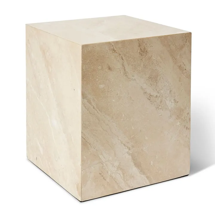 Hampton Side Table  Panther Marble - 38 x 38 x 45cm in Dyna Cream