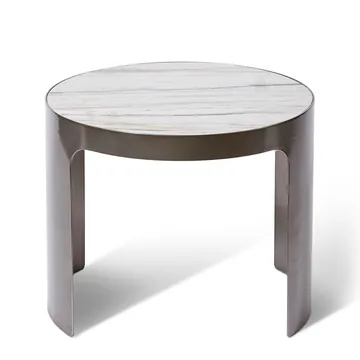 Tuscany Coffee Table Tall - 55 x 55 x 42cm - Black White / Grey product view 1