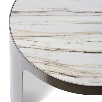 Tuscany Coffee Table Tall - 55 x 55 x 42cm - Black White / Grey product view 2