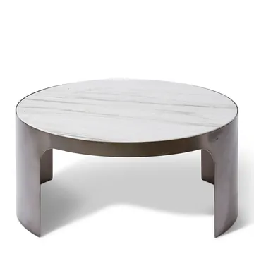 Tuscany Coffee Table - 80 x 80 x 38cm - Black White / Grey product view 1