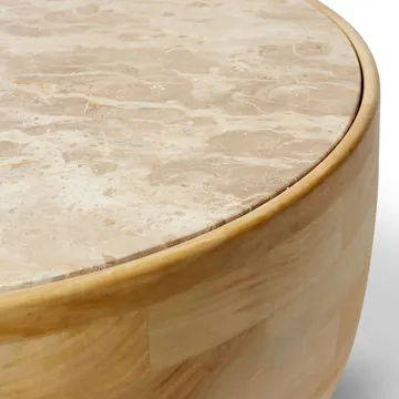 Hawthorne Coffee Table - 100 x 100 x 45cm - Cream / Natural product view 2
